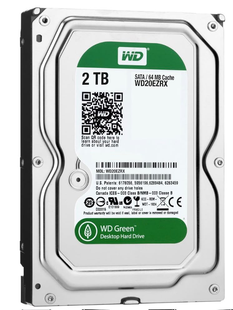 WD Green 2TB Internal Desktop Hard Drive (WD20EZRX)